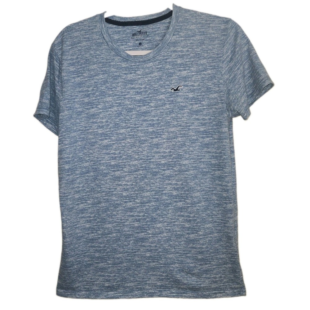 Hollister Mens Blue Heathered   Short Sleeve  T-Shirt.                  SMALL